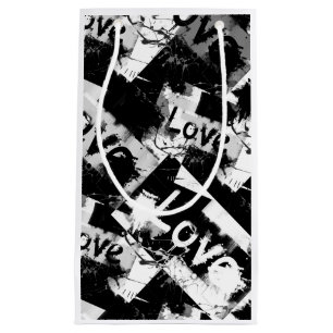 Schwarz-Weiß mit Flecken in der Liebe Kleine Geschenktüte