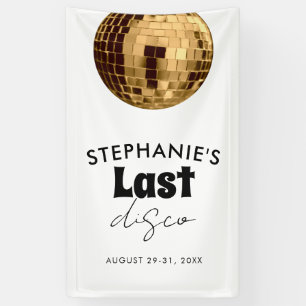 Schwarz-Weiß mit Gold Letzte Disco Banner