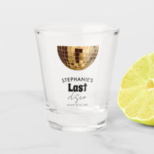 Schwarz-Weiß mit Gold Letzte Disco Schnapsglas