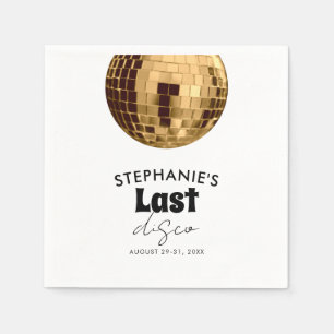 Schwarz-Weiß mit Gold Letzte Disco Serviette