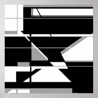 Schwarz-weiß mit Grau-Abstraktes Labyrinth-Design