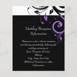 Schwarz-Weiß mit Lila Swirl-Akzent