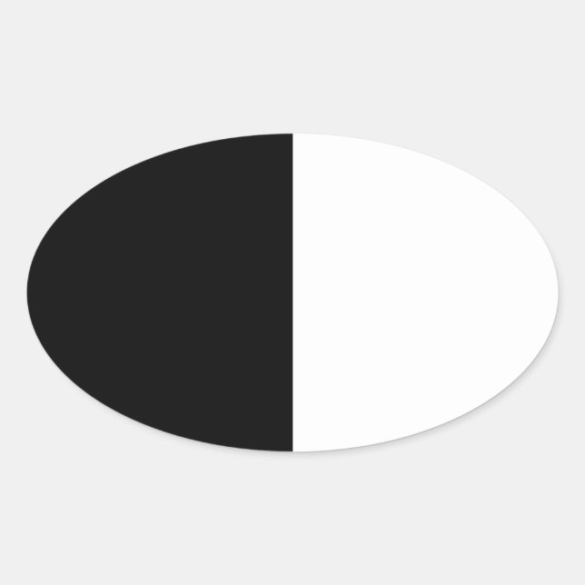 Schwarz-Weiß-Mittel anpassen Ovaler Aufkleber (Vorderseite)