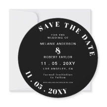 Schwarz-Weiß-Mod-Foto Rette Save the Date