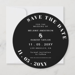 Schwarz-Weiß-Mod-Foto Rette Save the Date