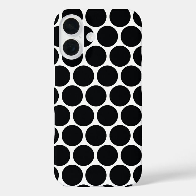 Schwarz-Weiß-Mod-Punkte Case-Mate iPhone Hülle (Rückseite)