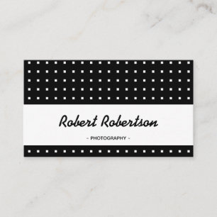 Schwarz-Weiß-Modern-Geometrie-Muster Trendy Visitenkarte