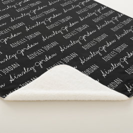 Schwarz-Weiß-Modern Keepake Baby Custom Sherpadecke