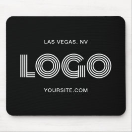 Schwarz-Weiß-Modern-Logo Mousepad