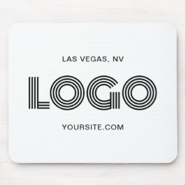 Schwarz-Weiß-Modern-Logo Mousepad