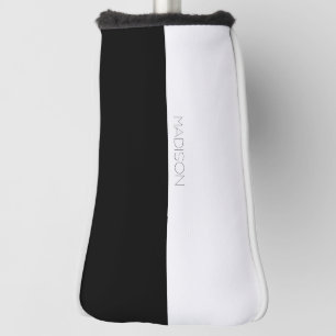 Schwarz-weiß modern, schlicht minimalistisch golf headcover