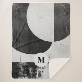 Schwarz-Weiß-Moderne Abstrakt Sherpadecke