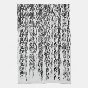 Schwarz-Weiß-Moderne Abstrakte Muster Geschirrtuch