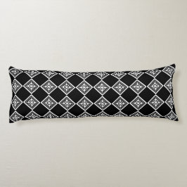 Schwarz-Weiß-Moderne Art Deco Kissen