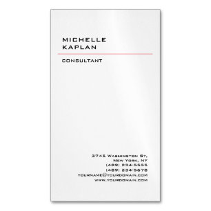 Schwarz/Weiß Moderne Beruflich exklusiv Magnetische Visitenkarte