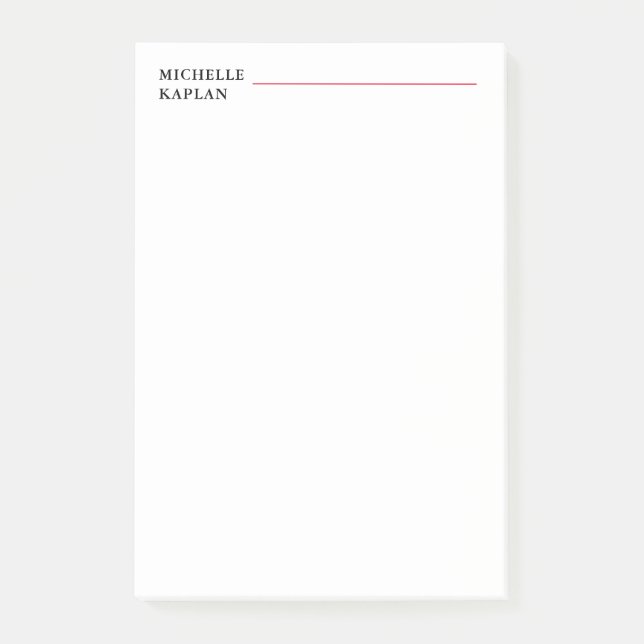 Schwarz/Weiß Moderne Beruflich exklusiv Post-it Klebezettel (Vorderseite)