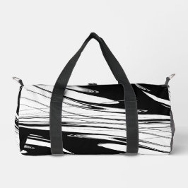 Schwarz-Weiß-Moderne Duffle Bag