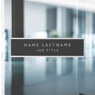 Schwarz-weiß Moderne Elegante Berufliche Klasse Türschild