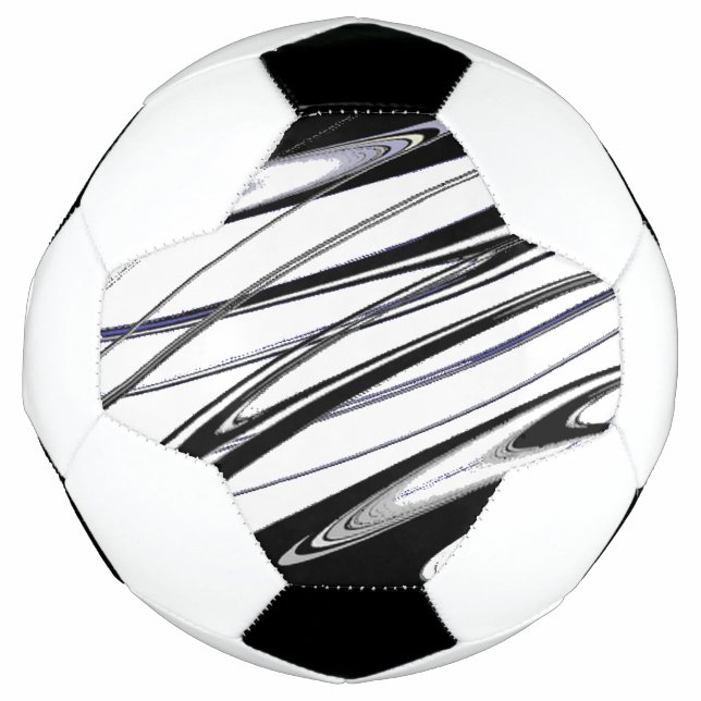 Schwarz-Weiß-Moderne Fußball (Vorderseite)