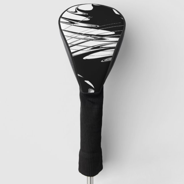 Schwarz-Weiß-Moderne Golf Headcover (Vorderseite)