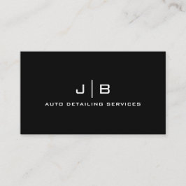 Schwarz-Weiß-Moderne Minimalistische Beruflich Visitenkarte