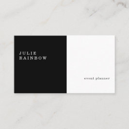 Schwarz-Weiß-Moderne Minimalistische Berufliche V3 Visitenkarte