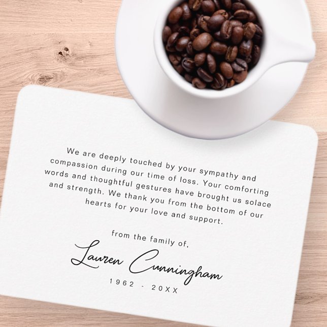 Schwarz-Weiß-Moderne Minimalistische Einfache Beer Dankeskarte (Von Creator hochgeladen)