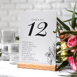 Schwarz-Weiß-Moderne Minimalistische klassische Ho Tischnummer<br><div class="desc">Schwarz und Weiß Moderne Minimalistische klassische HochzeitsTischnummer.</div>