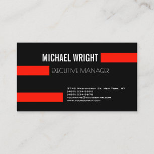 Schwarz-Weiß-Moderne Schlicht, einfach Minimalisti Visitenkarte