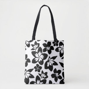 Schwarz-weiß Moderne Silhouette Blumendruck