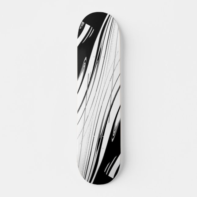 Schwarz-Weiß-Moderne Skateboard (Vorne)