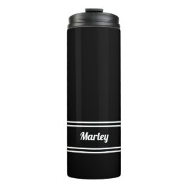 Schwarz/Weiß Moderner Minimalistischer Klassiker N Thermosbecher