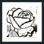 Schwarz-weiß Moderner Pop Art Rose Deco Blume Poster<br><div class="desc">Dieses moderne Rose-Original ist eine Sonderausgabe des zeitgenössischen Kunstwerks von Marie Christine Belkadi. urheberrechtlich geschützt: www.mariechristinebelkadi.com</div>