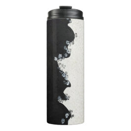 Schwarz-weiß moderner Thermobecher Thermosbecher