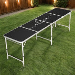 Schwarz-weiß Modernes Minimalistisches Monogramm Beer Pong Tisch<br><div class="desc">Die Minimalistische Monogram Kollektion Schwarz/Weiß: Einfache Einfachheit und Eleganz in unseren minimalistischen Designs, die so gestaltet sind, dass sie Ihren Stil mühelos erweitern. Diese Kollektion wurde mit einem scharfen Blick für moderne Ästhetik gestaltet und weist elegante Schwarz-Weiß-Designs auf, die durch personalisierte Monogramme noch verstärkt werden. Von der schicken Schreibwaren bis...</div>