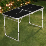 Schwarz-weiß Modernes Minimalistisches Monogramm Beer Pong Tisch<br><div class="desc">Die Minimalistische Monogram Kollektion Schwarz/Weiß: Einfache Einfachheit und Eleganz in unseren minimalistischen Designs, die so gestaltet sind, dass sie Ihren Stil mühelos erweitern. Diese Kollektion wurde mit einem scharfen Blick für moderne Ästhetik gestaltet und weist elegante Schwarz-Weiß-Designs auf, die durch personalisierte Monogramme noch verstärkt werden. Von der schicken Schreibwaren bis...</div>