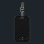Schwarz-weiß Modernes Minimalistisches Monogramm Gepäckanhänger<br><div class="desc">Die Minimalistische Monogram Kollektion Schwarz/Weiß: Einfache Einfachheit und Eleganz in unseren minimalistischen Designs, die so gestaltet sind, dass sie Ihren Stil mühelos erweitern. Diese Kollektion wurde mit einem scharfen Blick für moderne Ästhetik gestaltet und weist elegante Schwarz-Weiß-Designs auf, die durch personalisierte Monogramme noch verstärkt werden. Von der schicken Schreibwaren bis...</div>