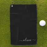 Schwarz-weiß Modernes Minimalistisches Monogramm Golfhandtuch<br><div class="desc">Die Minimalistische Monogram Kollektion Schwarz/Weiß: Einfache Einfachheit und Eleganz in unseren minimalistischen Designs, die so gestaltet sind, dass sie Ihren Stil mühelos erweitern. Diese Kollektion wurde mit einem scharfen Blick für moderne Ästhetik gestaltet und weist elegante Schwarz-Weiß-Designs auf, die durch personalisierte Monogramme noch verstärkt werden. Von der schicken Schreibwaren bis...</div>