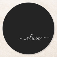 Schwarz-weiß Modernes Minimalistisches Monogramm