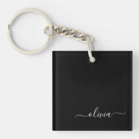 Schwarz-weiß Modernes Minimalistisches Monogramm