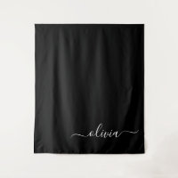 Schwarz-weiß Modernes Minimalistisches Monogramm