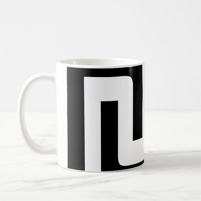 Schwarz-Weiß-Modernes Muster 4 Jack Kaffeetasse (Links)