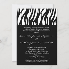 Schwarz-Weiß-Modernistischer Streifen Einladung