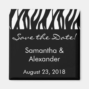 Schwarz-Weiß-Modernistischer Streifen Magnet