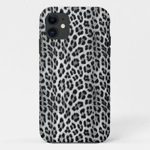 Schwarz-Weiß-Monochrome, Leopardenmuster Case-Mate iPhone Hülle