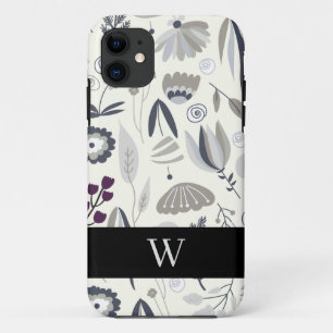 Schwarz-Weiß-Monogramm-Abstrakte Formen Case-Mate iPhone Hülle