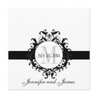 Schwarz-Weiß-Monogramm-Save the Date Hochzeit