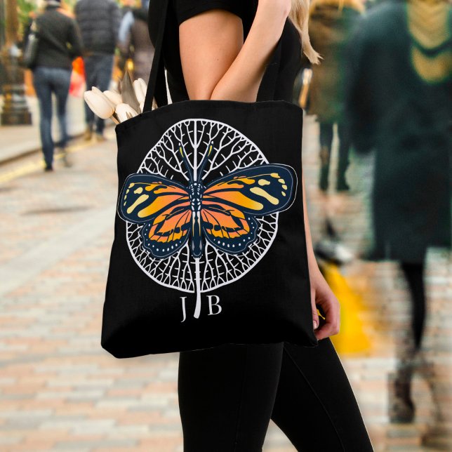 Schwarz-Weiß-Monogramm-Schmetterling (Von Creator hochgeladen)