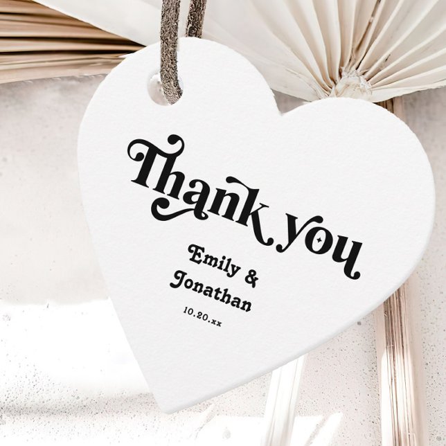 Schwarz-Weiß-Moody-Hochzeit Geschenkanhänger (Von Creator hochgeladen)