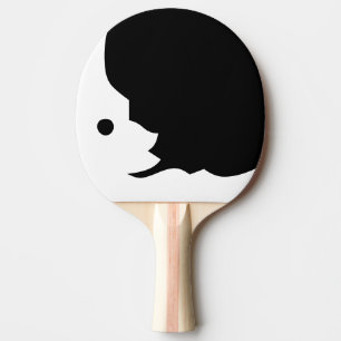 Schwarz-weiß Moon Crescent Ping Pong Paddle Tischtennis Schläger